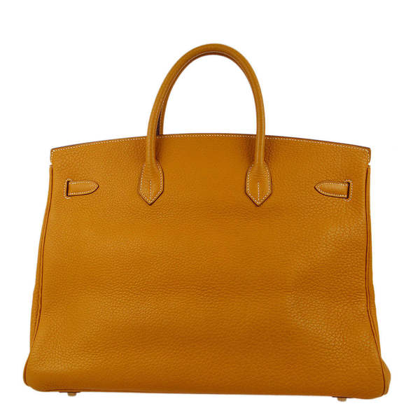 HERMES Yellow Fjord Birkin 40 Handbag 161827 - Picture 2 of 10